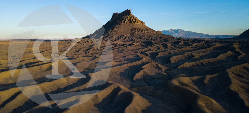 Aerial shot of hills